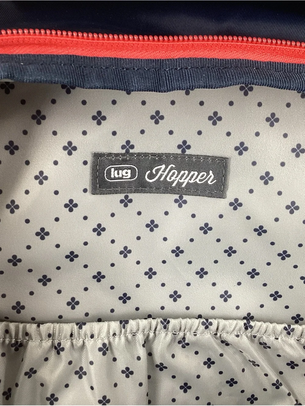 lug Hopper Navy Blue Camo Backpack with Red Trim